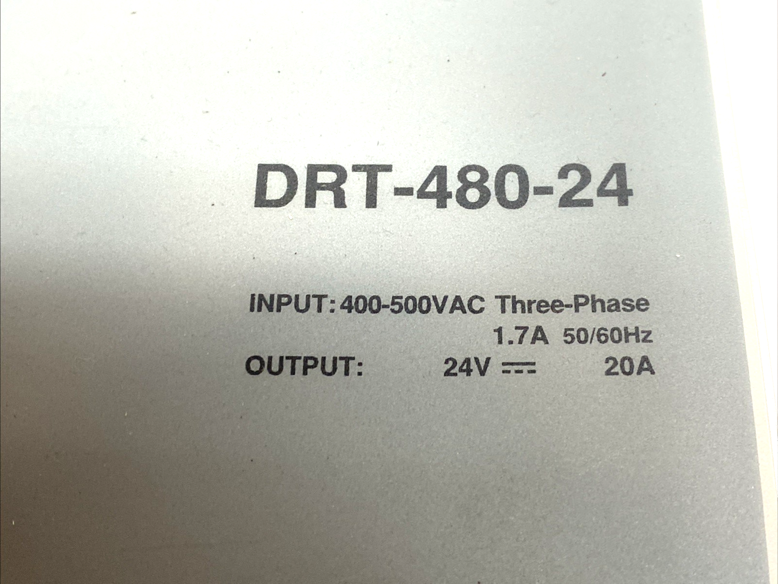 Mean Well DRT-480-24 Power Supply DIN Rail 24VDC 20A 3-Phase - Maverick Industrial Sales
