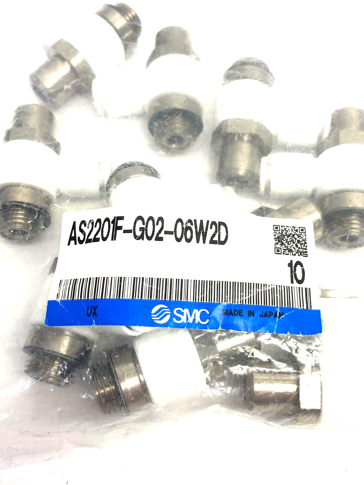 SMC AS2201F-G02-06W2D Flame Resistant Flow Control Valve 1/4" PKG OF 10 - Maverick Industrial Sales