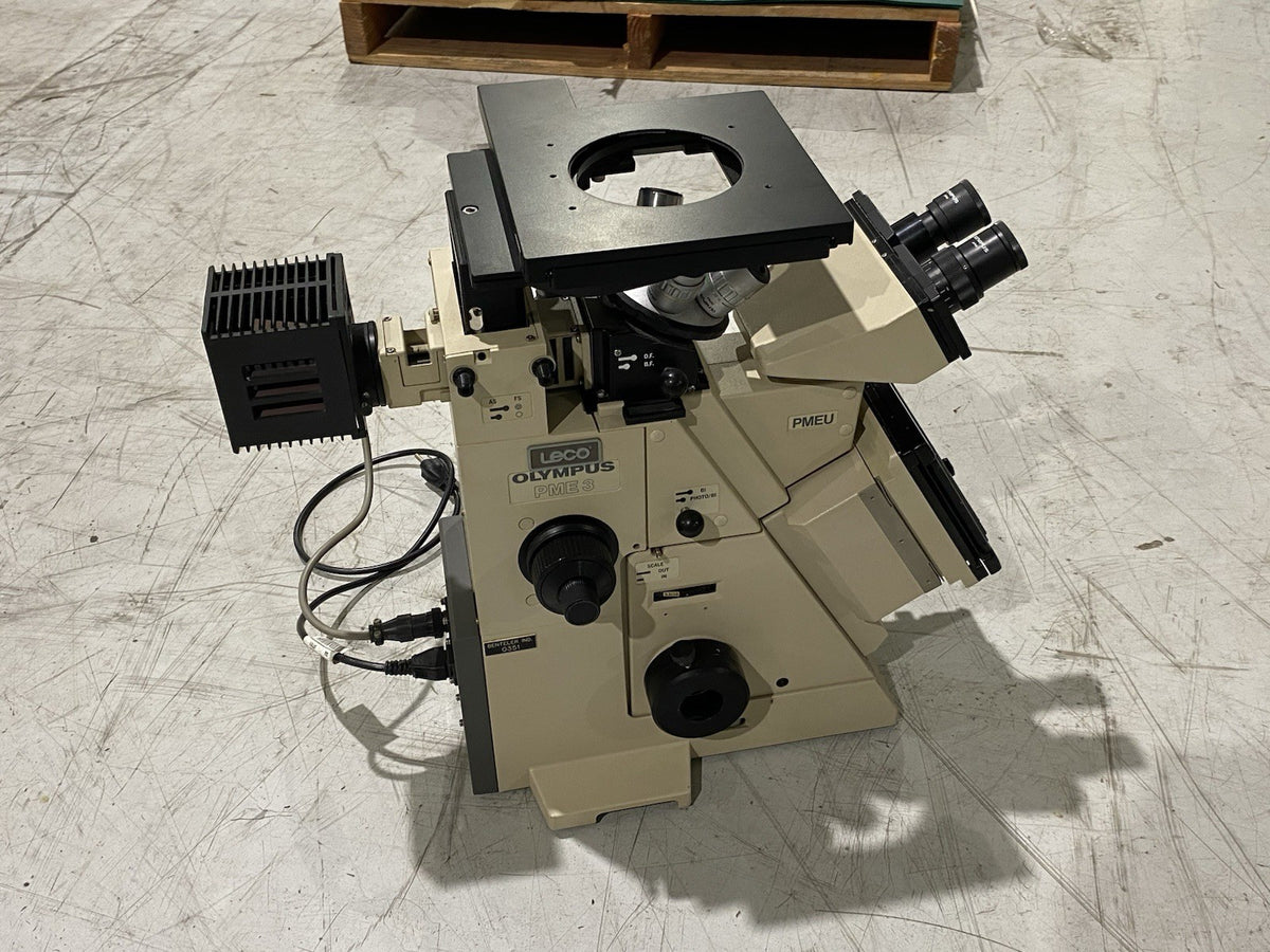 PME 3 | Olympus Metallurgical Microscope, 5-Position Scope Head, TH3 Power Supply - Used - Maverick Industrial Sales