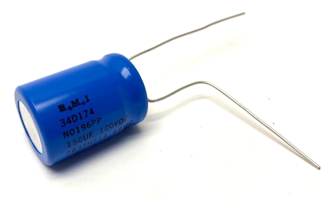 Foxboro N0196PP Round Capacitor 2-Prong 150UF 100VDC 34D174 - Maverick Industrial Sales