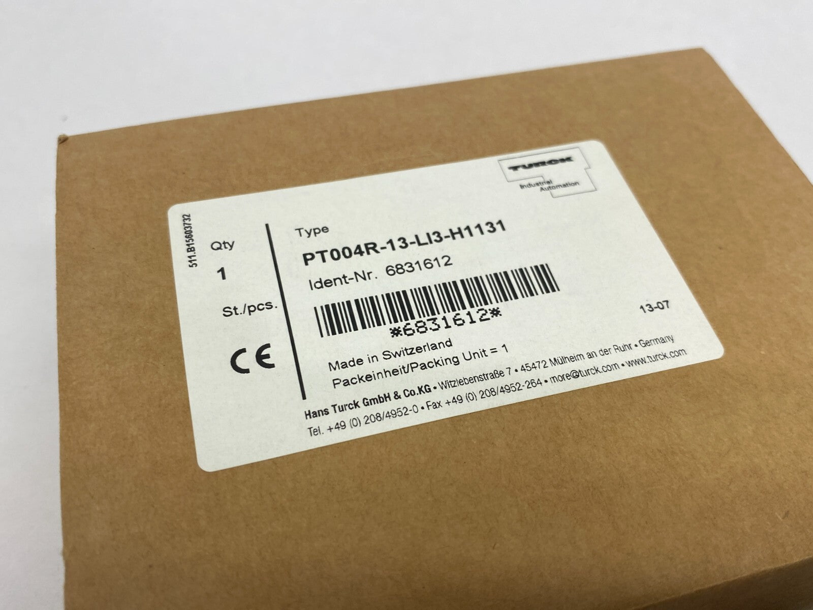 Turck PT004R-13-LI3-H1131 Pressure Transmitter M12 3-Pin Stainless Steel 6831612 - Maverick Industrial Sales