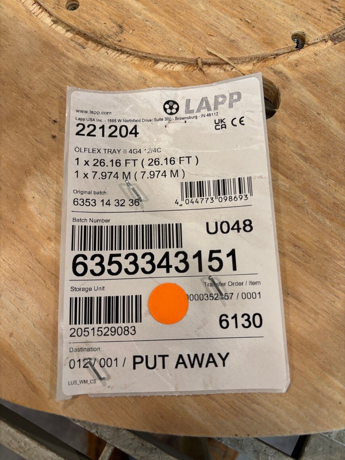 LAPP 221204 Cable OLFLEX TRAY II 4G4 12/4C 95-FT 4C 12 AWG Black - Maverick Industrial Sales