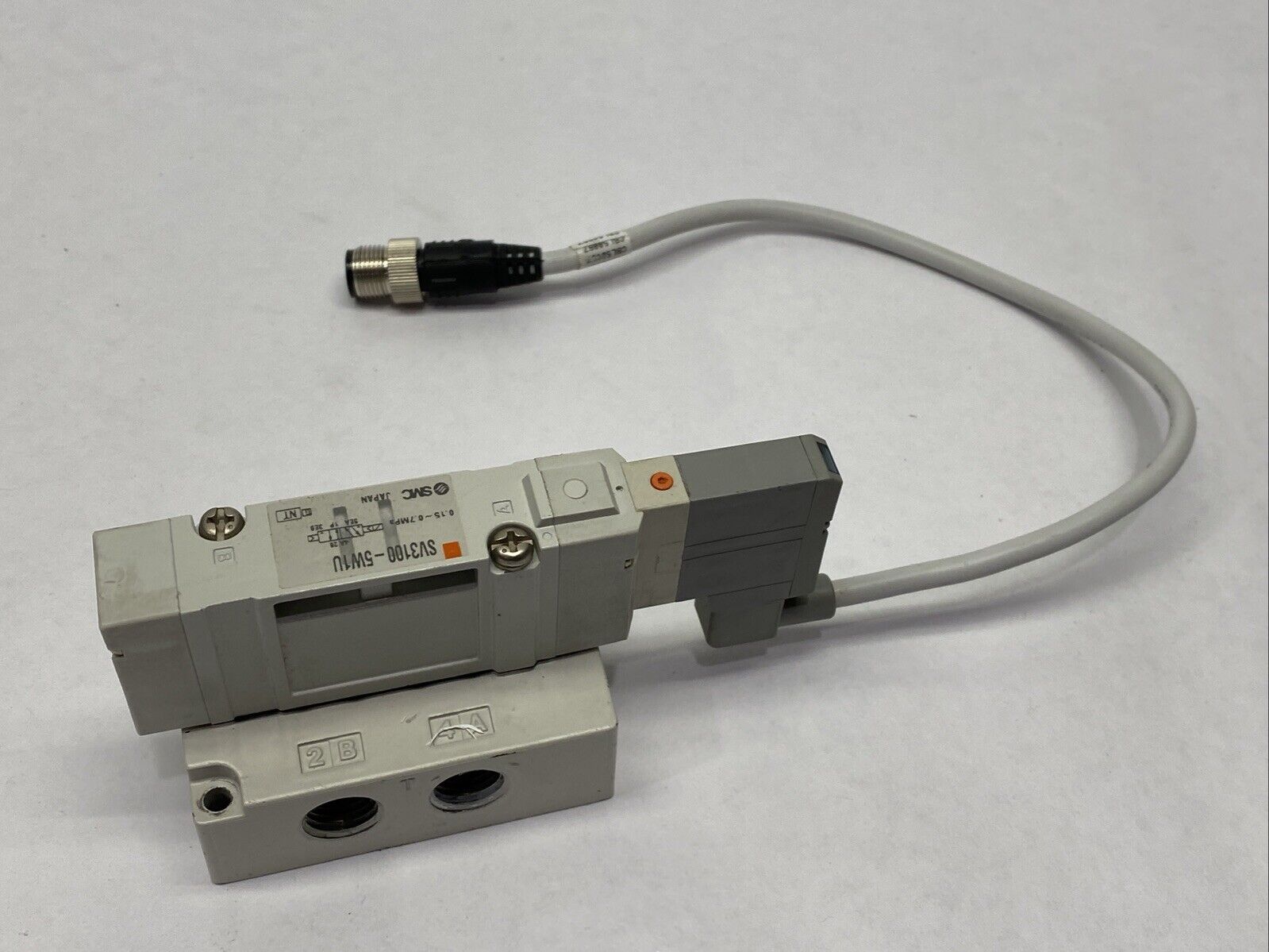 SMC SV3100-5W1U-02N 5-Port Solenoid Valve w/ Sub Plate - Maverick Industrial Sales