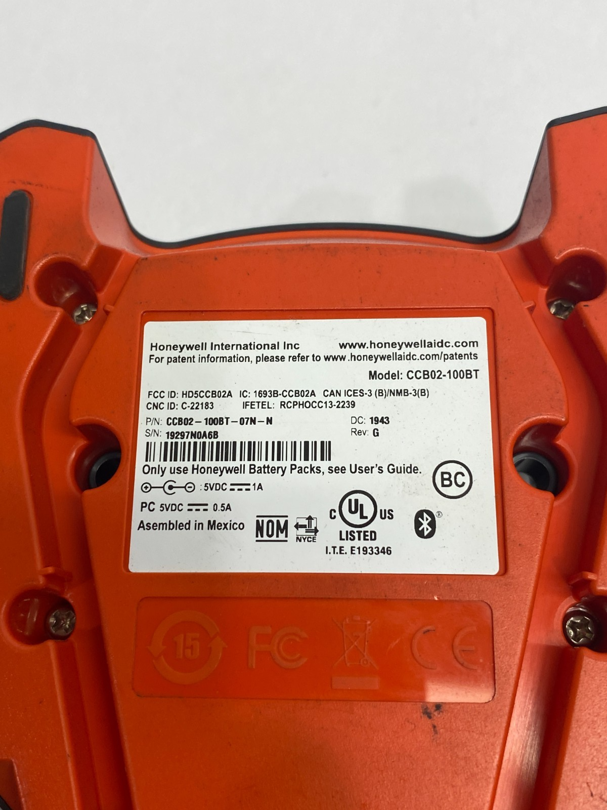 Honeywell 1911IER-3-N Granit Heavy Duty Barcode Scanner w/ CCB02-100BT-07N-N - Maverick Industrial Sales