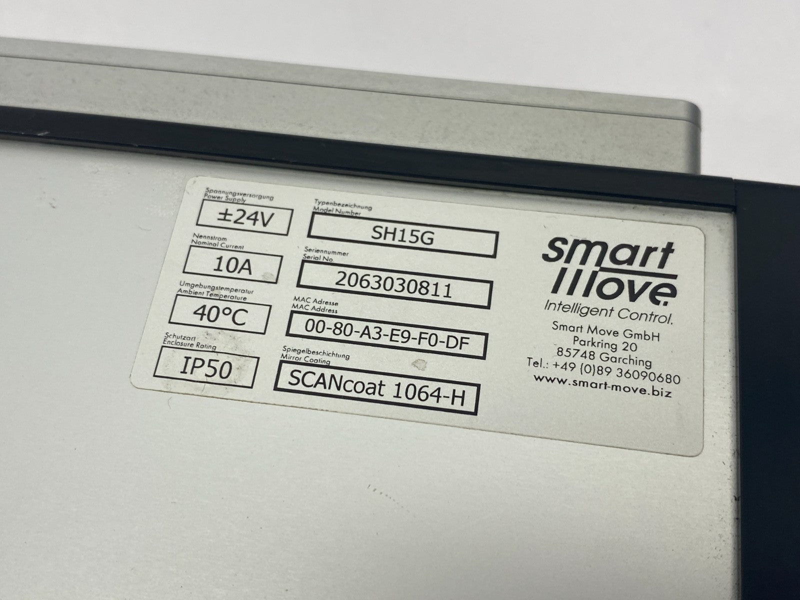 Smart Move Intelligent Control SH15G Scan Head IP50 SCANcoat 1064-H - Maverick Industrial Sales
