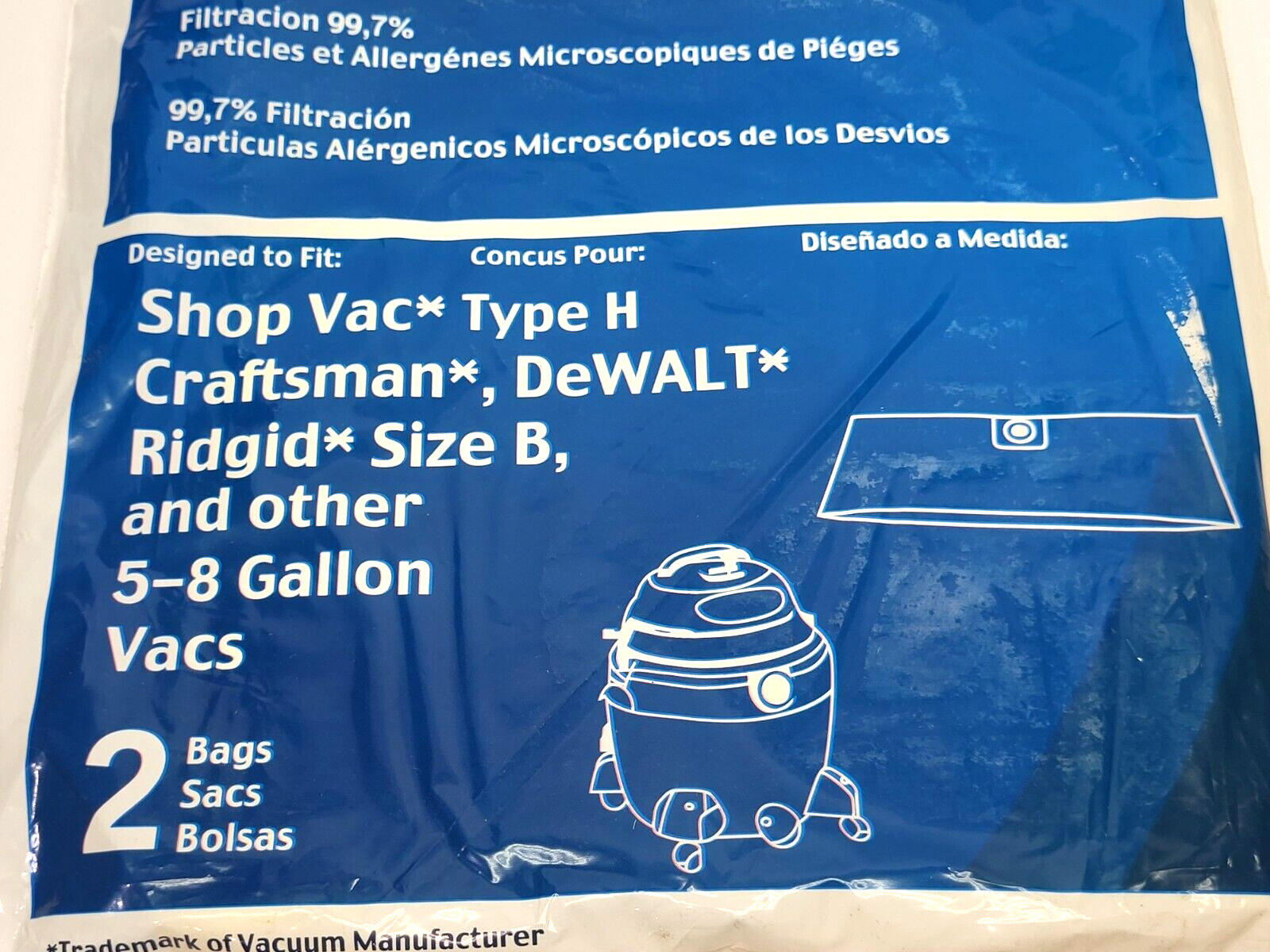 Envirocare Technologies Shop Vac Type H Micro Filtration 5-8 Gallons - Maverick Industrial Sales