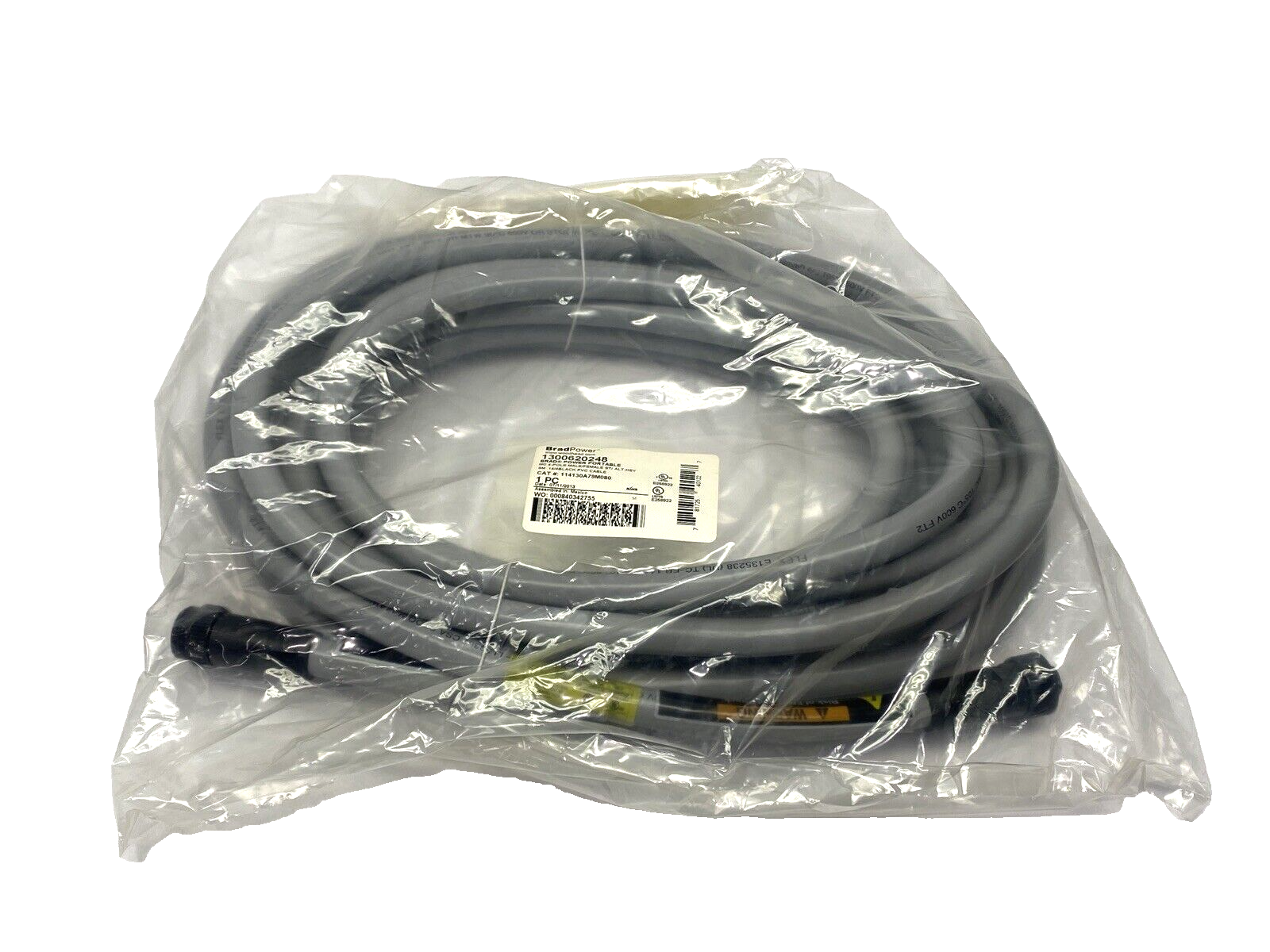 114130A79M080,1300620248 | BradPower 1300620248 Circular 4-Pole Cable Assembly Male/Female 114130A79M080 - New - Maverick Industrial Sales