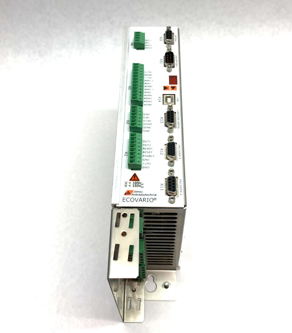 ECOVARIO 214AR-BJ-000-000 | Jenaer 1-Axis Servo Amplifier, CANopen/EtherCAT, STO - Used - Maverick Industrial Sales