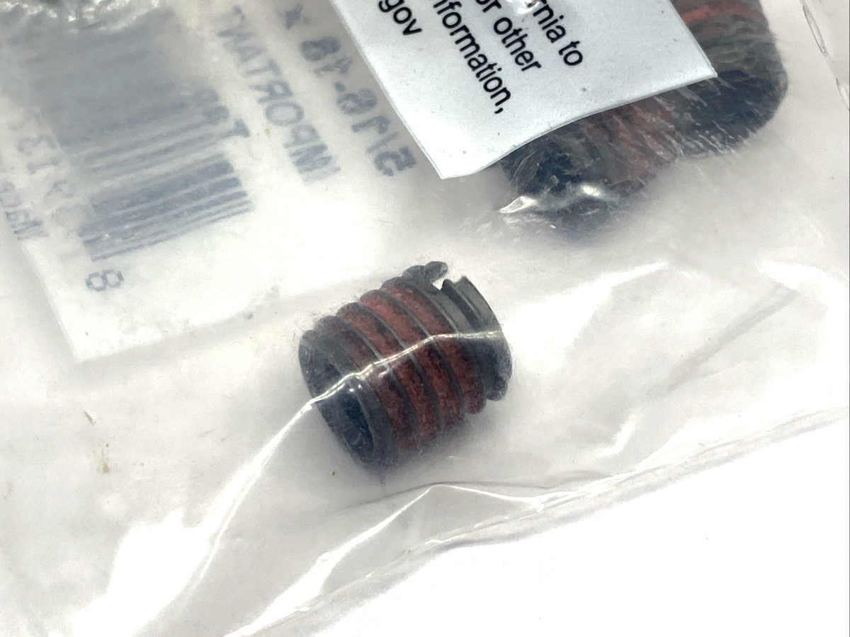 319-5 | E-Z LOK Threaded Insert, Carbon Steel, 5/16-18 x 7/16-14 LOT OF 30 - New - Maverick Industrial Sales