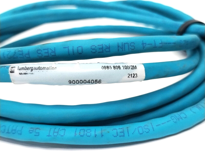 Lumberg 0985 806 100/2M Ethernet Cordset CAT5e M12 4-Pin Male 2m 900004056 - Maverick Industrial Sales