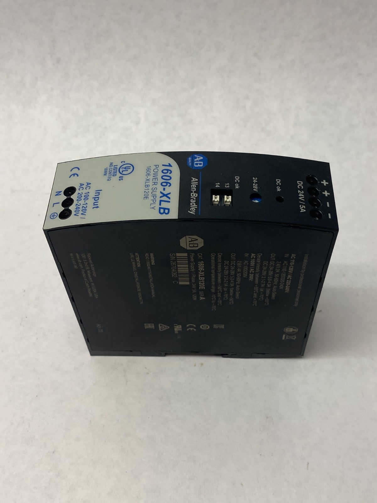 Allen Bradley 1606-XLB120E Ser. A 1-Phase Power Supply, 24V, 5A, 120W - Maverick Industrial Sales