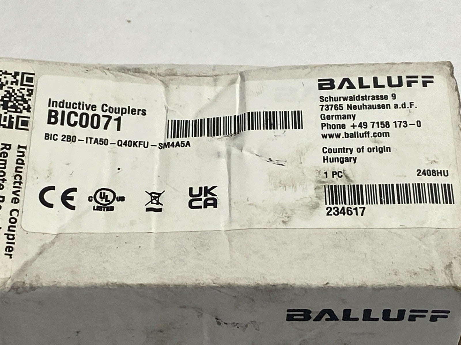 Balluff BIC0071 Inductive Coupler For I/O Link BIC 2B0-ITA50-Q40KFU-SM4A5A - Maverick Industrial Sales
