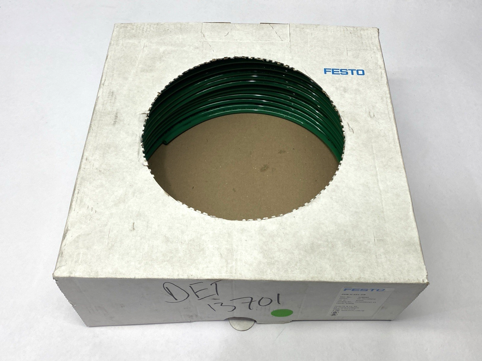Festo PUN-H-6X1-GN Pneumatic Plastic Green Tubing 6mm OD 4mm ID 50m 558293 - Maverick Industrial Sales