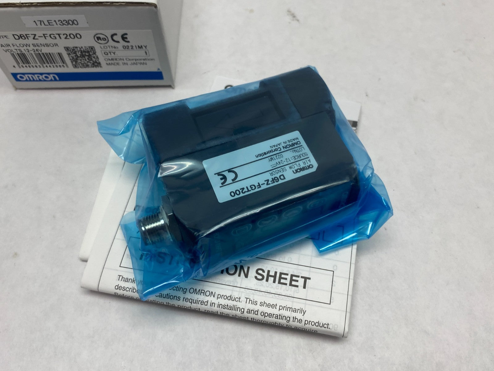 Omron D6FZ-FGT200 Air Flow Sensor, 11-Segment Digital Display, 12-24V - New - Maverick Industrial Sales