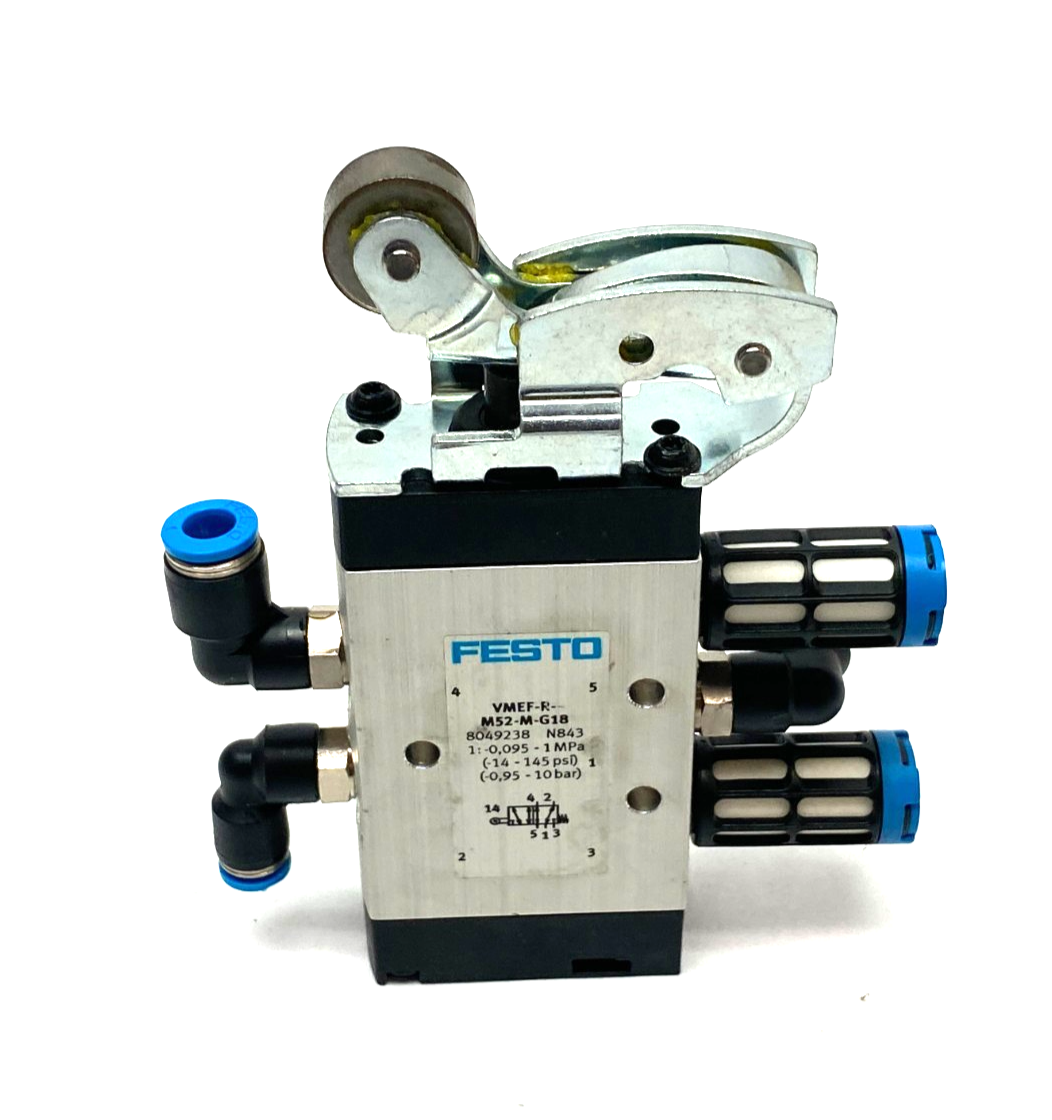 Festo VMEF-R-M52-M-G18 Roller Lever Valve 5/2-way, Monostable 8049238 - Maverick Industrial Sales