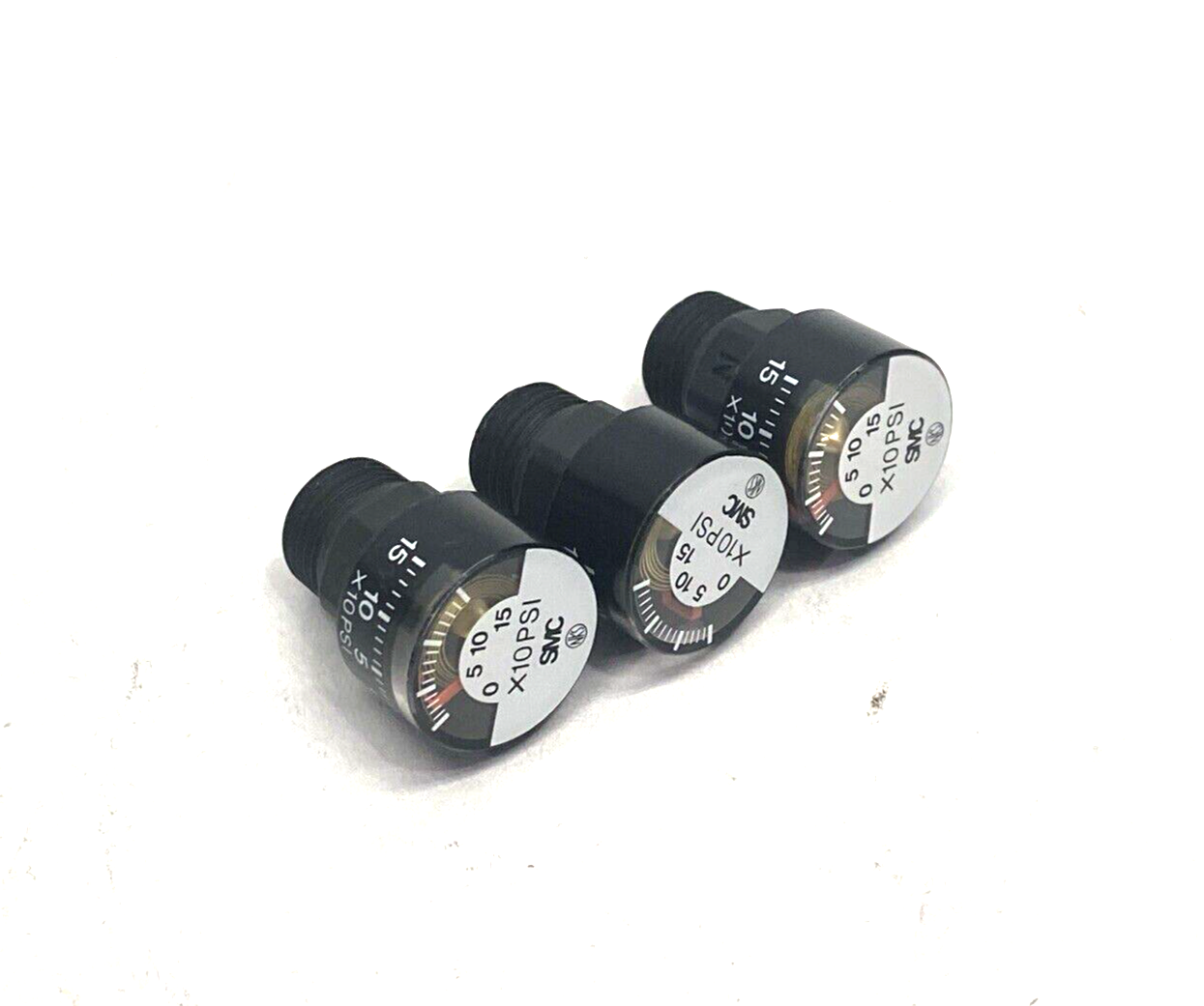 SMC G15-10-01 Pneumatic AR Regulator Pressure Gauge LOT OF 3 - Maverick Industrial Sales