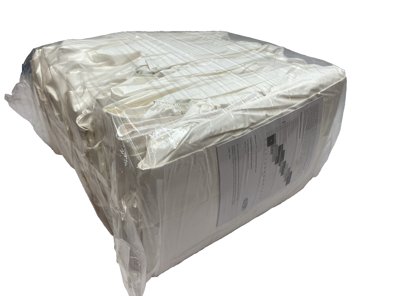 Tychem 4000 | DuPont Chemical Coverall 4XL White PKG OF 12 - New - Maverick Industrial Sales