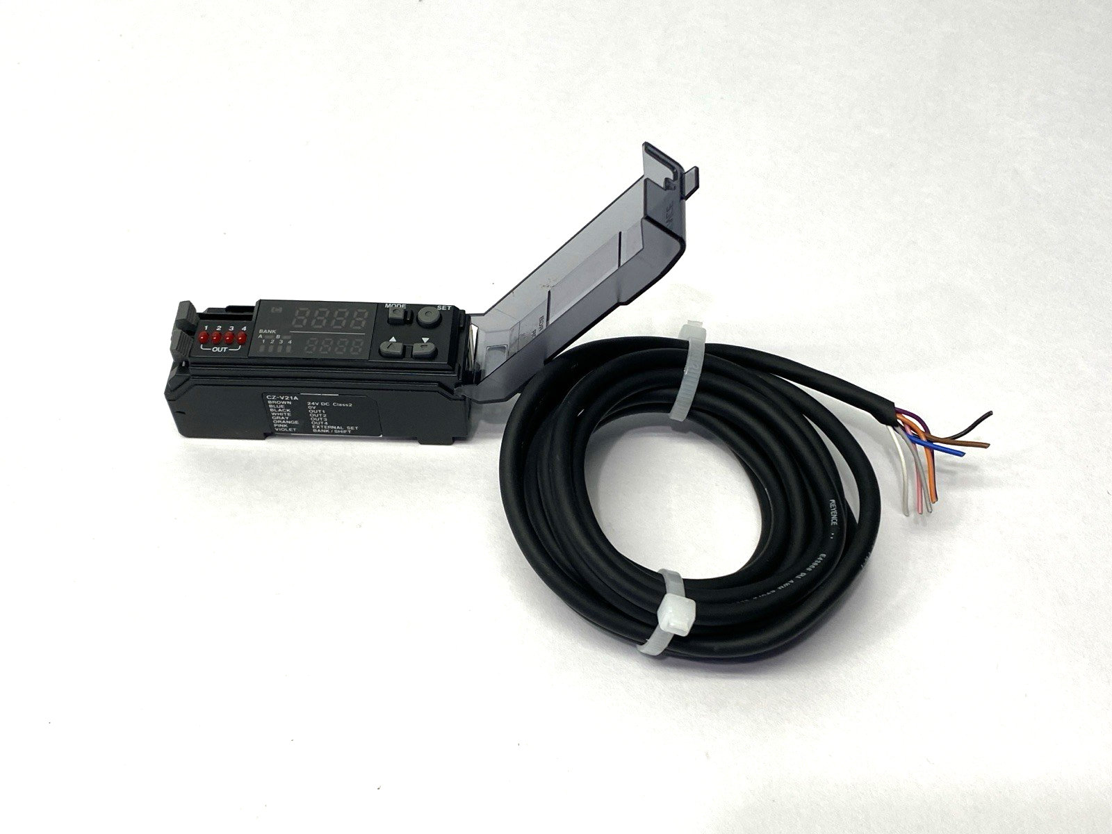 Keyence CZ-V21A RGB Digital Sensor Amplifier Unit, NPN CUT LEADS - Maverick Industrial Sales