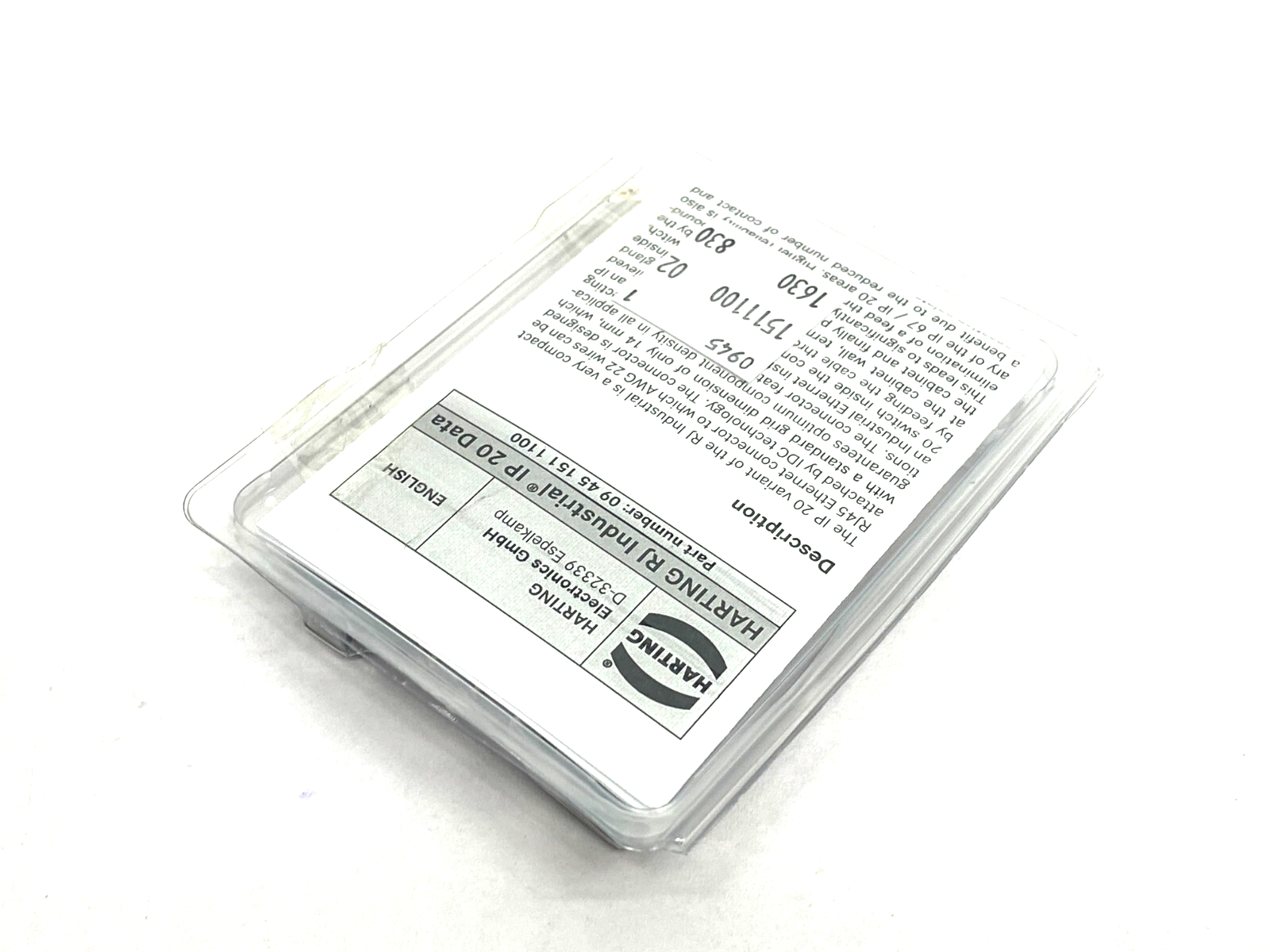 Harting 09451511100 Ethernet Connector RJI RJ45 Plug Cat5 4p IDC, 09 45 151 1100 - Maverick Industrial Sales