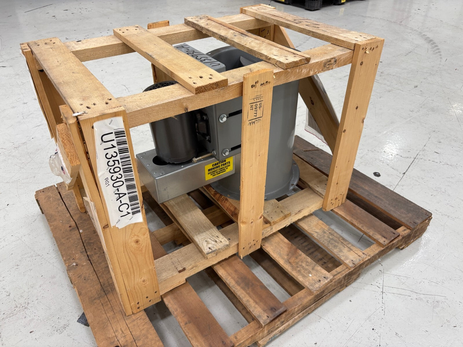 Aerovent 12B10525-BTABD-3016-X Tubeaxial Fan, 3/4 HP, 230/460V, Blower - Maverick Industrial Sales