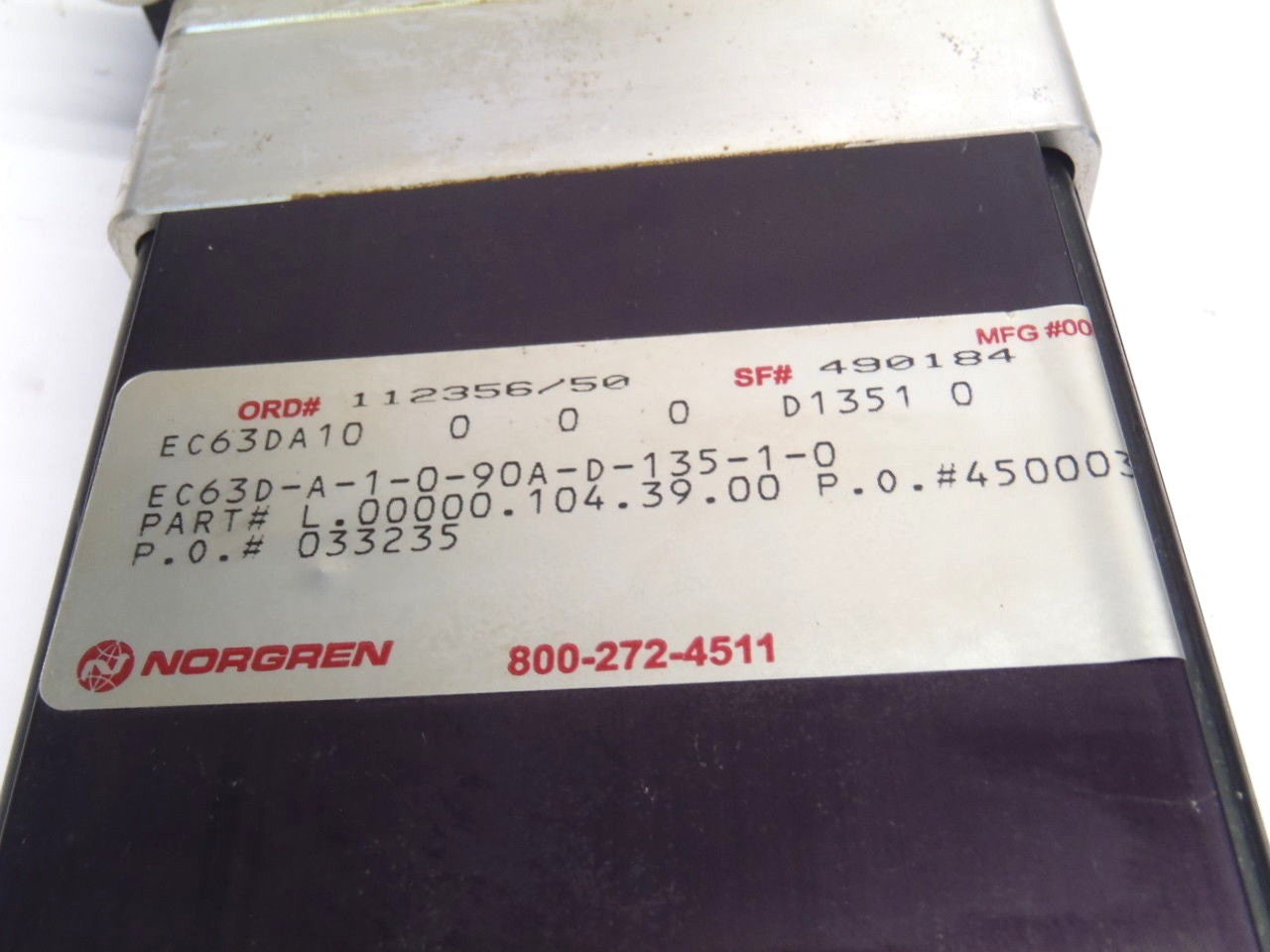 Norgren EC63DA1090AD13510 Power Clamp W/ Pepperl+Fuchs NBN2F581160S6E8V1 Sensor - Maverick Industrial Sales