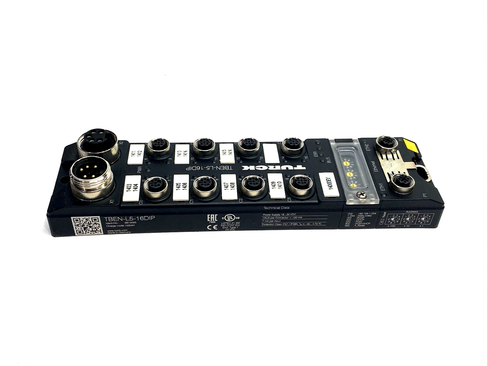 TBEN-L5-16DIP | Turck Compact Multiprotocol I/O Module For Ethernet 6814085 - Used - Maverick Industrial Sales