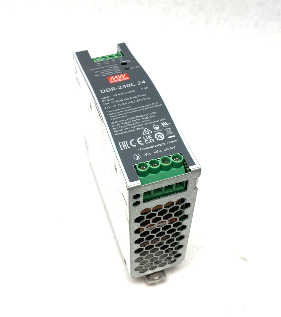 DDR-240C-24 | Meanwell DC-DC Converter, DIN Rail Mount - New – Open box - Maverick Industrial Sales