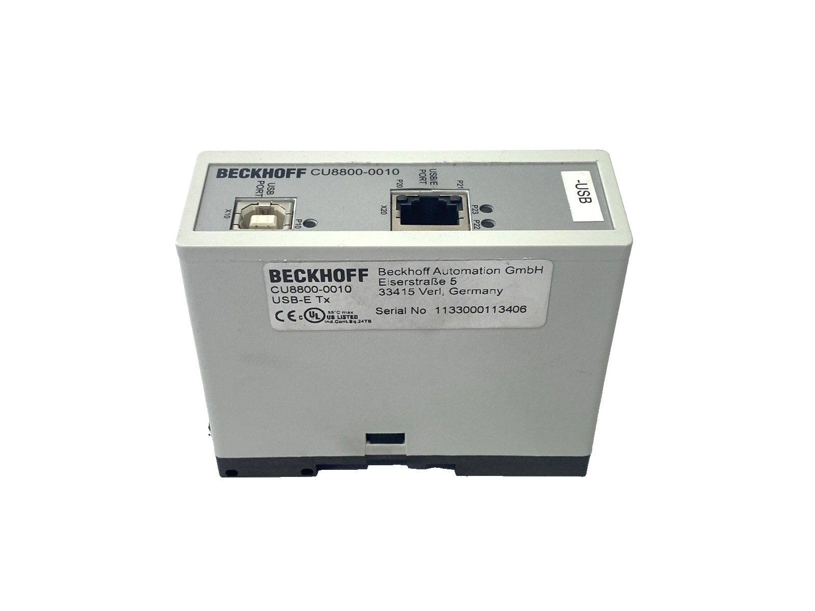 Beckhoff CU8800-0010 USB-Extender-Tx USB Extension Transmitter Box, USB-E Tx - Maverick Industrial Sales