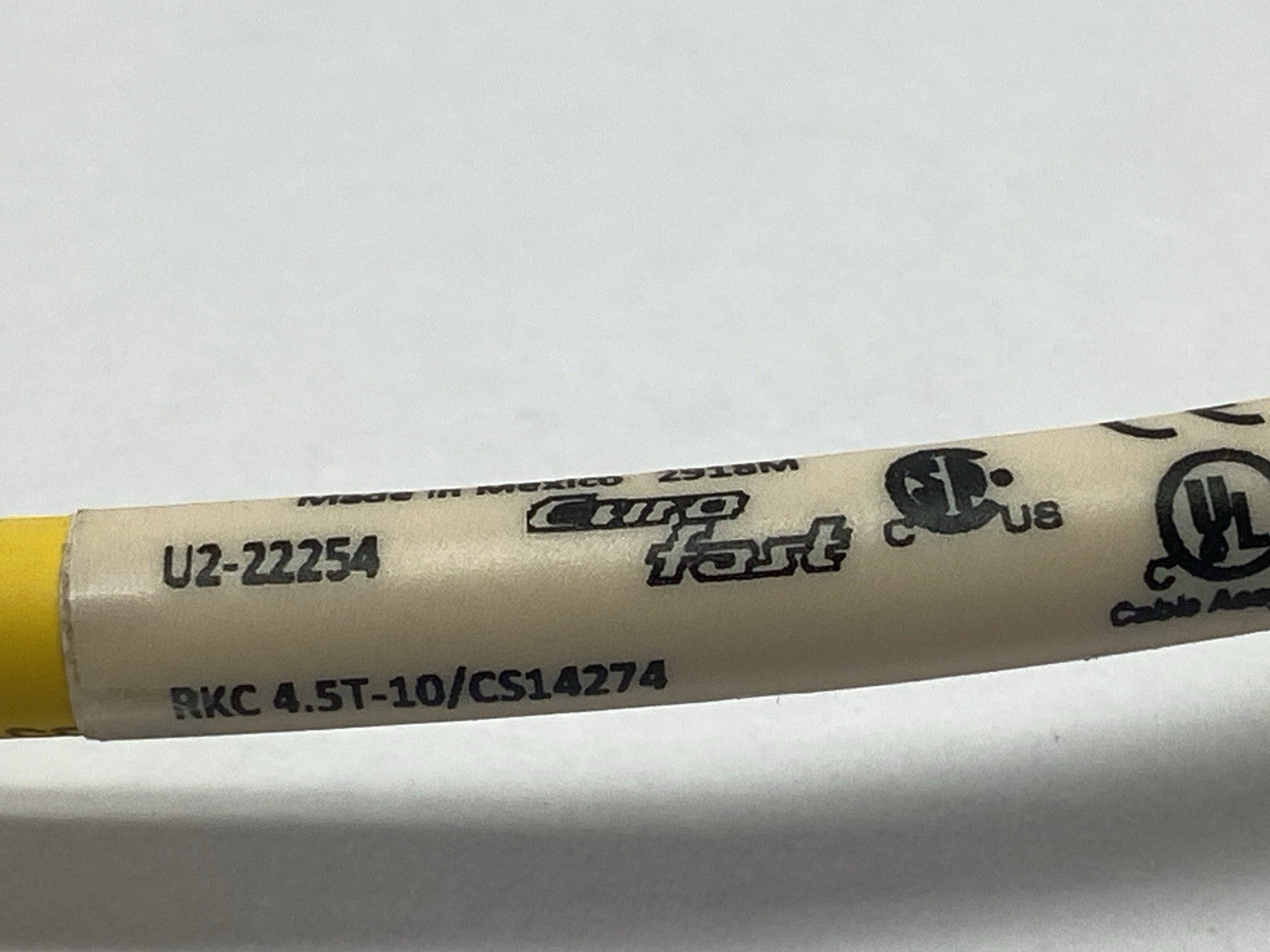 Turck RKC 4.5T-10/CS14274 Single Ended Cordset Female M12 5-Pin 10m U2-22254 - Maverick Industrial Sales