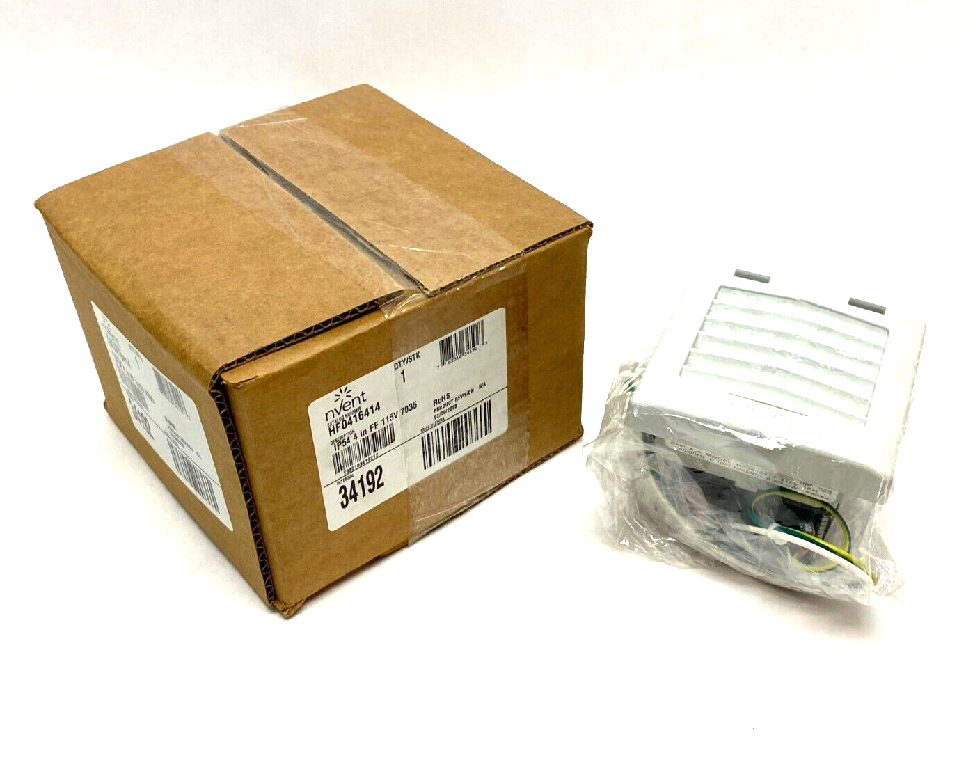 Hoffman HF0416414 Nvent Filtering Exhaust Fan IP54 4in FF 115V 7035 - Maverick Industrial Sales