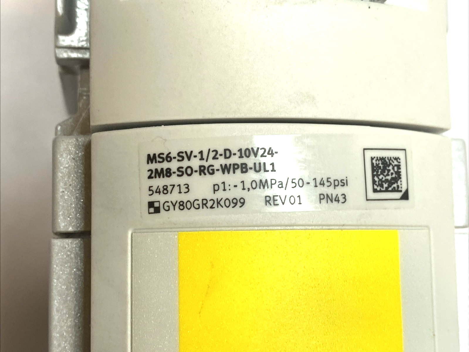 Festo 548713 MS6-SV-1/2-C-10V24-S-WP Valve w/ 701609 0–16 Bar Gauge - Maverick Industrial Sales