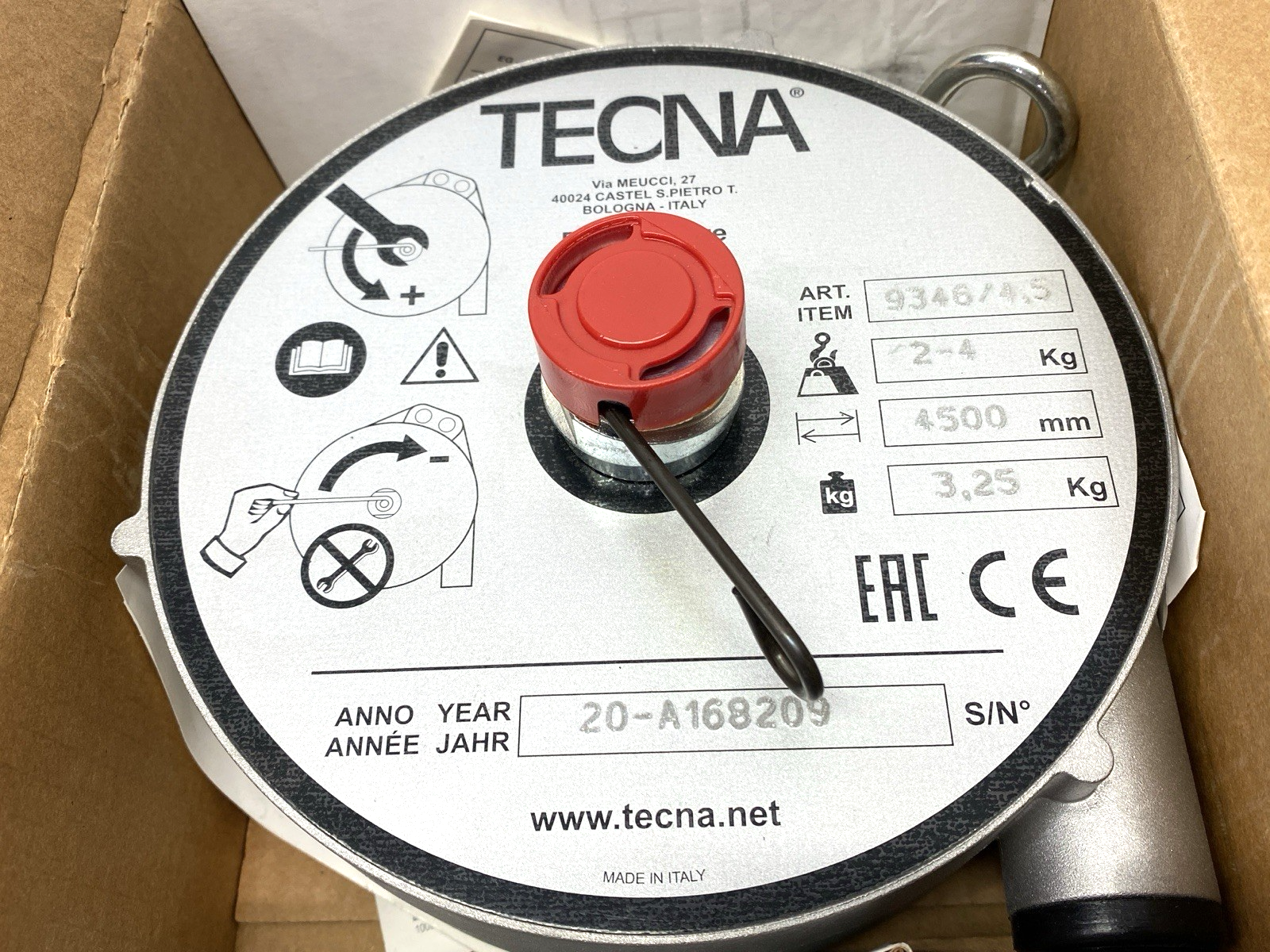 Tecna 9346/4,5 Tool Balancer 2-4kg 4500mm - Maverick Industrial Sales
