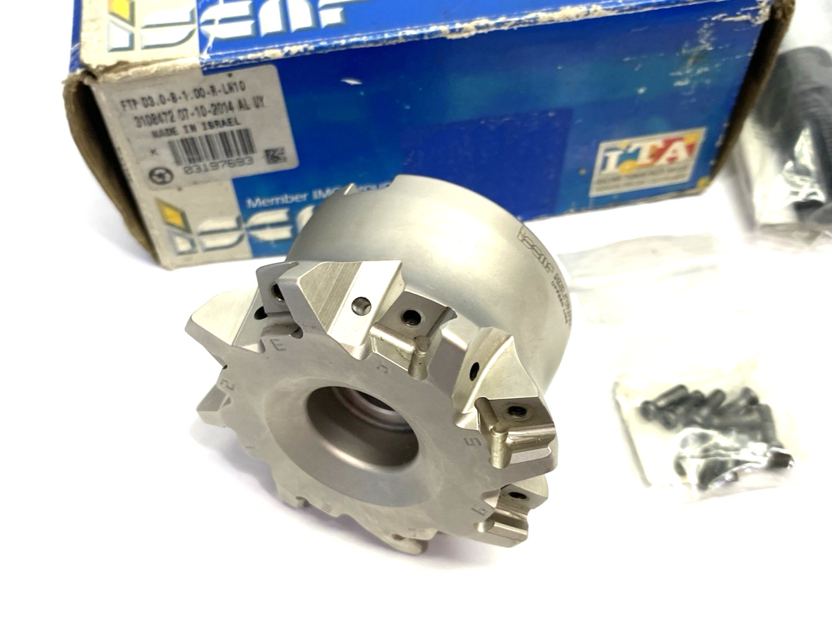 Iscar FTP D3,0-8-1,00-R-LN10 Indexable Face Mill 8-Tooth Coolant-Through 3197693 - Maverick Industrial Sales
