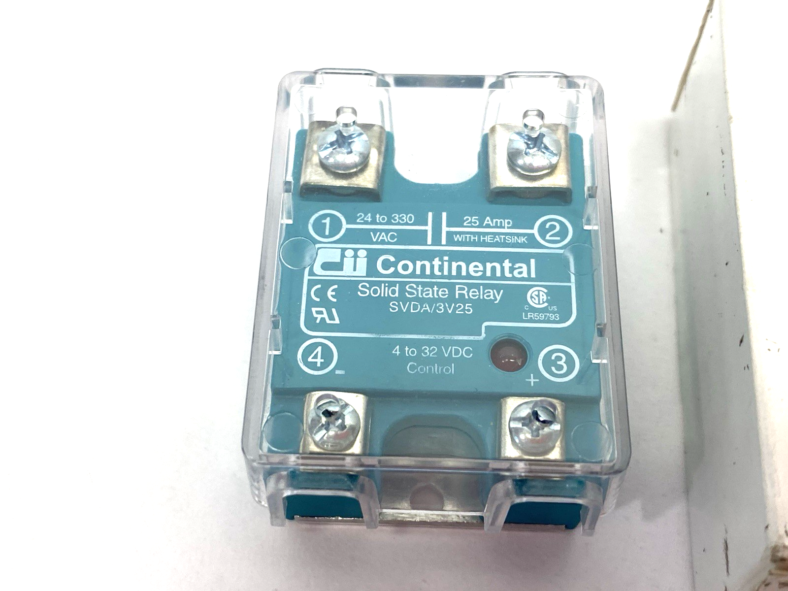 Continental SVDA/3V25 Solid State Relay 24 to 330 VAC 25Amp - Maverick Industrial Sales