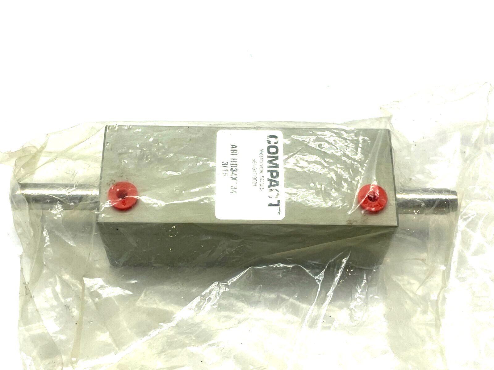 Compact ABFHD34X134 Pneumatic Double Ended Cylinder - Maverick Industrial Sales