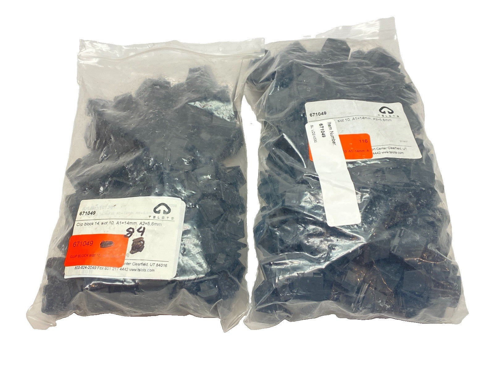 671049 | TSLOTS Clip Block Black Nylon LOT OF 200 - New – Open box - Maverick Industrial Sales
