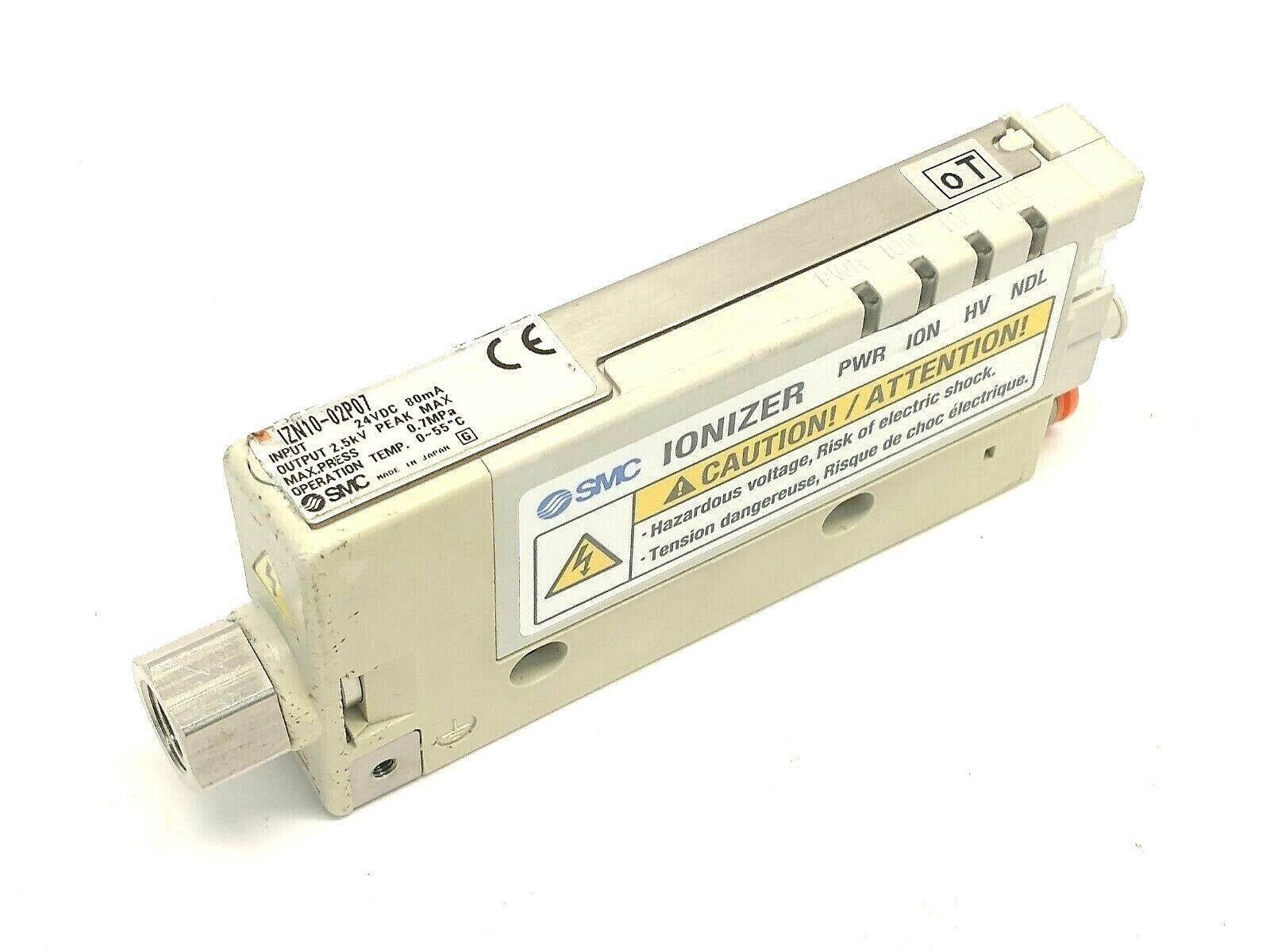 SMC IZN10-02P07 Nozzle Type Ionizer 24VDC 80mA - Maverick Industrial Sales