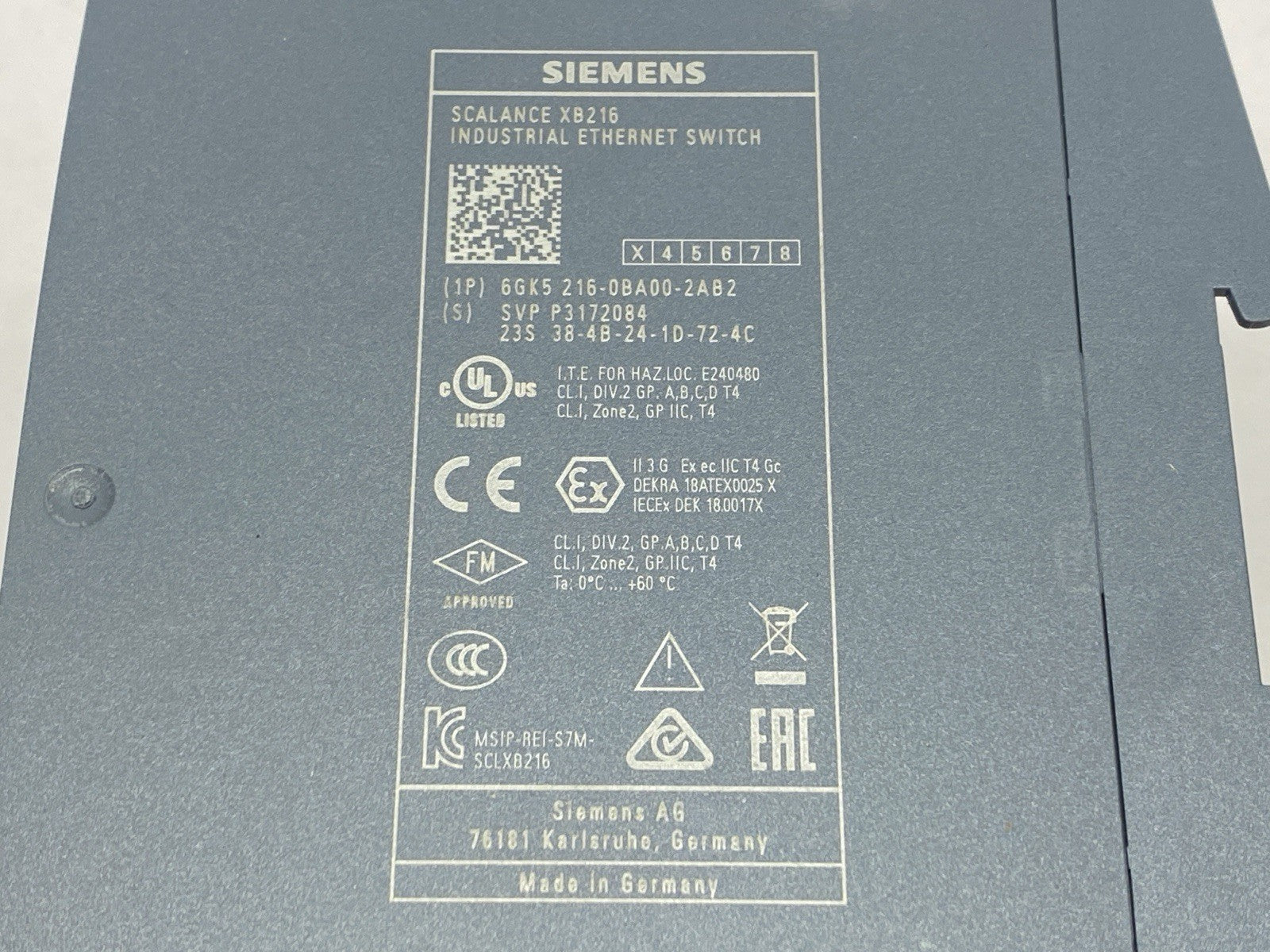 6GK5 216-0BA00-2AB2 | Siemens 6GK5216-0BA00-2AB2 SCALANCE XB216 Managed Layer 2 IE Switch, 16X 10/100 - New – Open box - Maverick Industrial Sales
