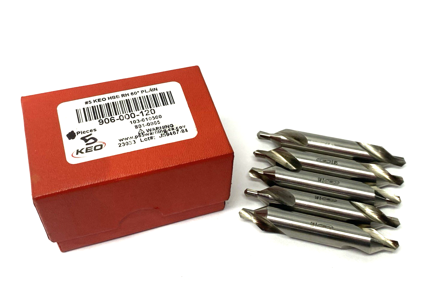 KEO 906-000-120 #5 HSS Combined Drill & Countersink 7/16" Dia. 5-PACK - Maverick Industrial Sales