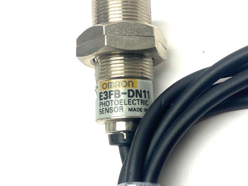 Omron E3FB-DN11 Photoelectric Sensor 100mm Sensing Distance 500µs - Maverick Industrial Sales