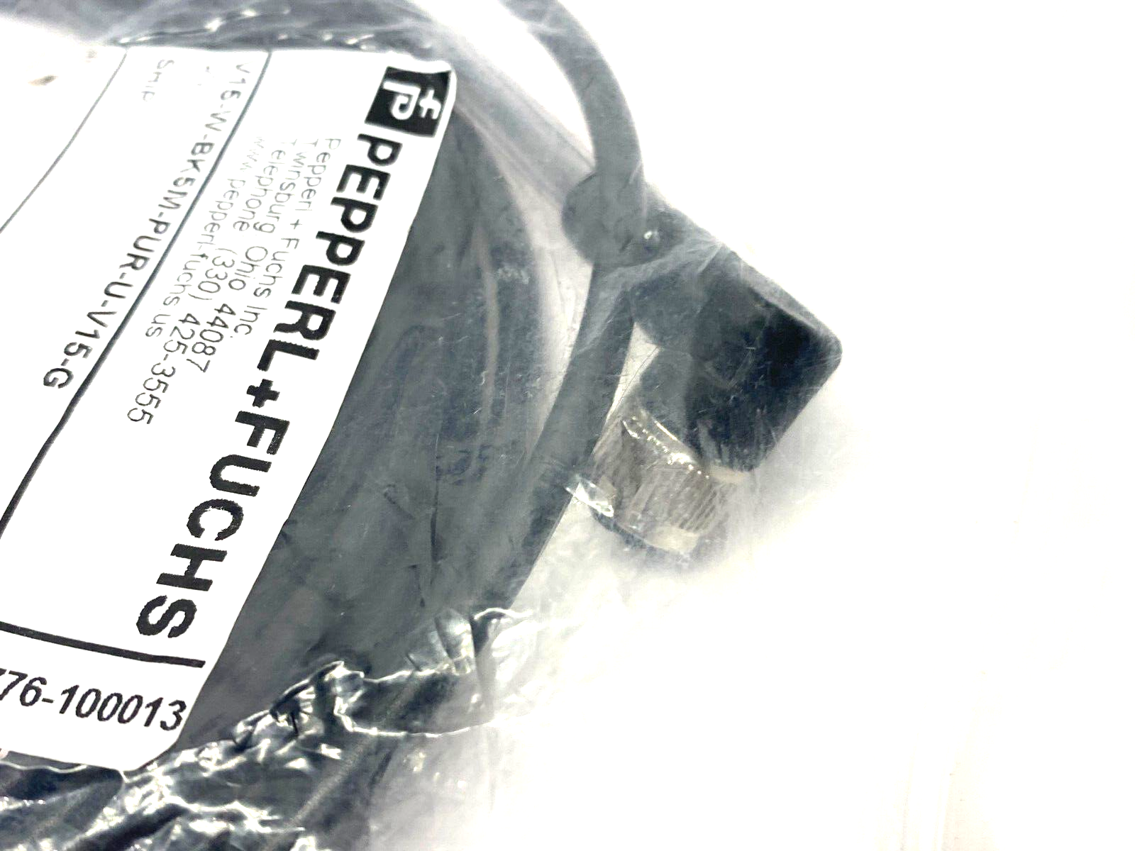 Pepperl+Fuchs V15-W-BK5M-PUR-U-V15-G M12 5-Pin Angle Female - Male 240776-100013 - Maverick Industrial Sales