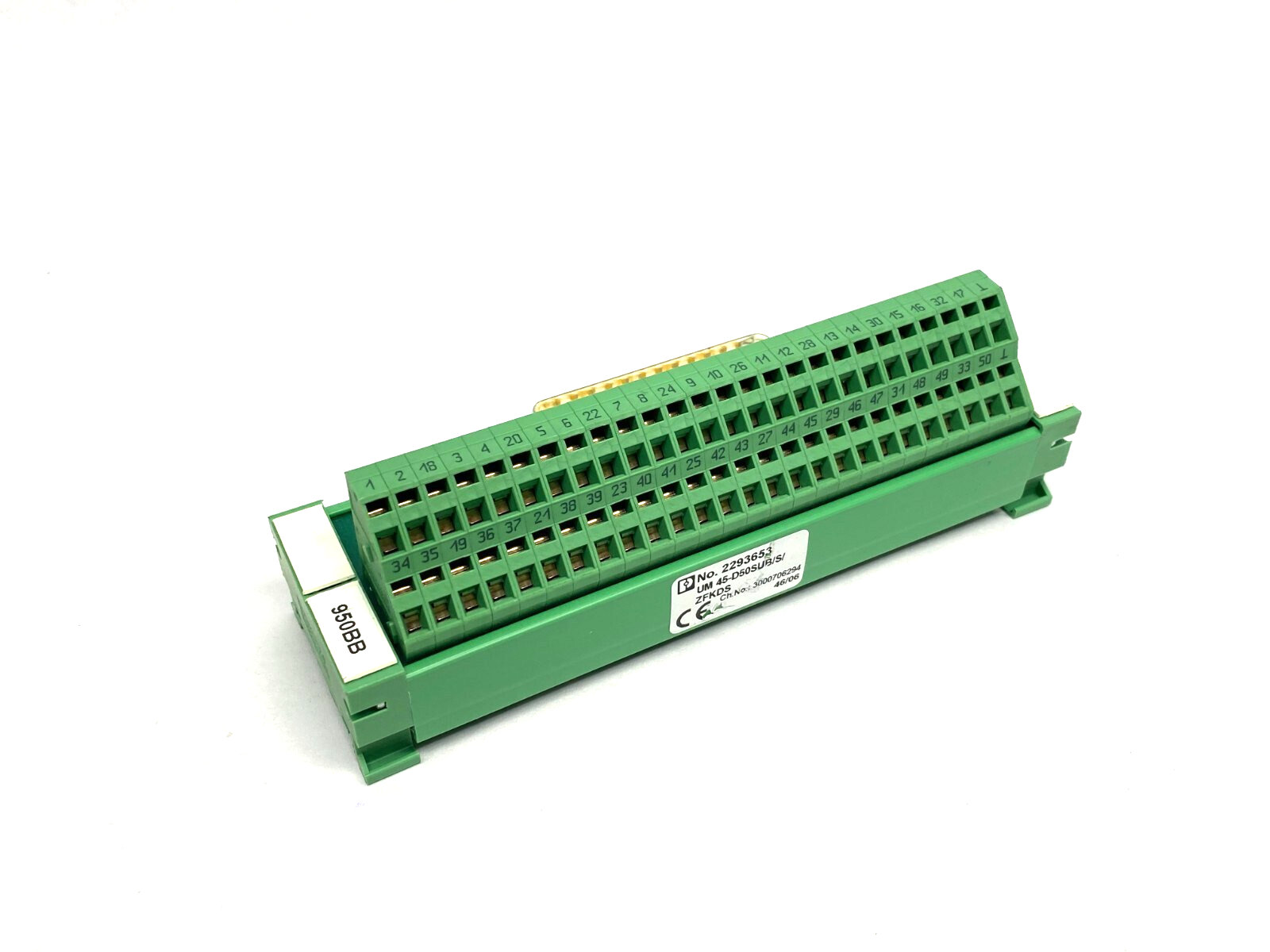 Phoenix Contact UM 45-D50SUB/S/ZFKDS VARIOFACE Termination Board 2293652 - Maverick Industrial Sales