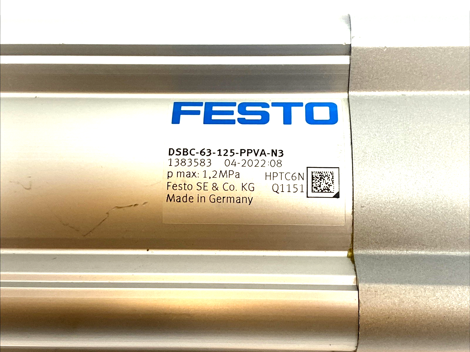 Festo DSBC‑63‑125‑PPVA‑N3 Pneumatic Cylinder 1383583 - Maverick Industrial Sales