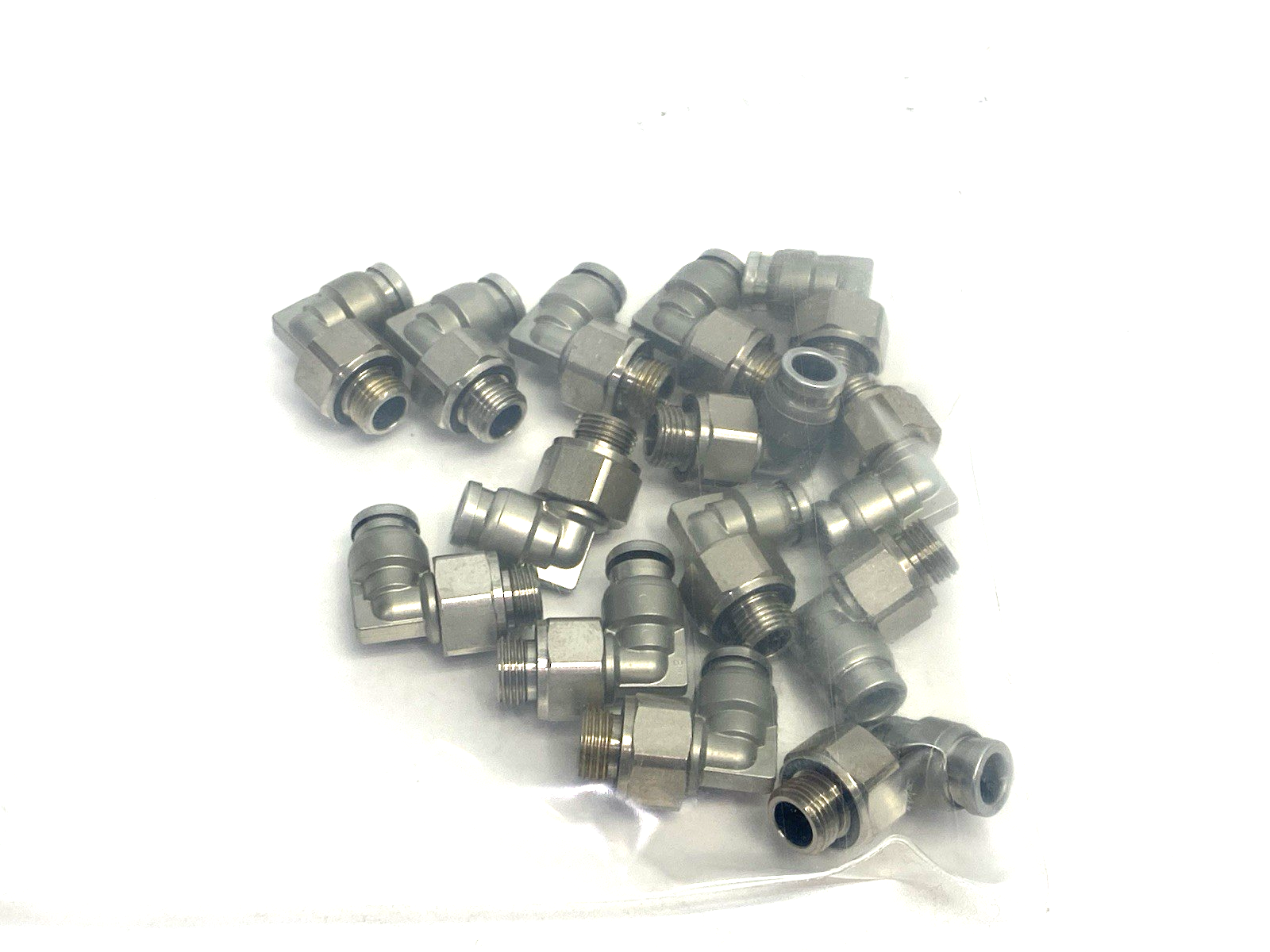 SMC KQB2L06-G01 Metal Male Elbow Swivel Fitting 6mm OD Tube LOT OF 14 - Maverick Industrial Sales