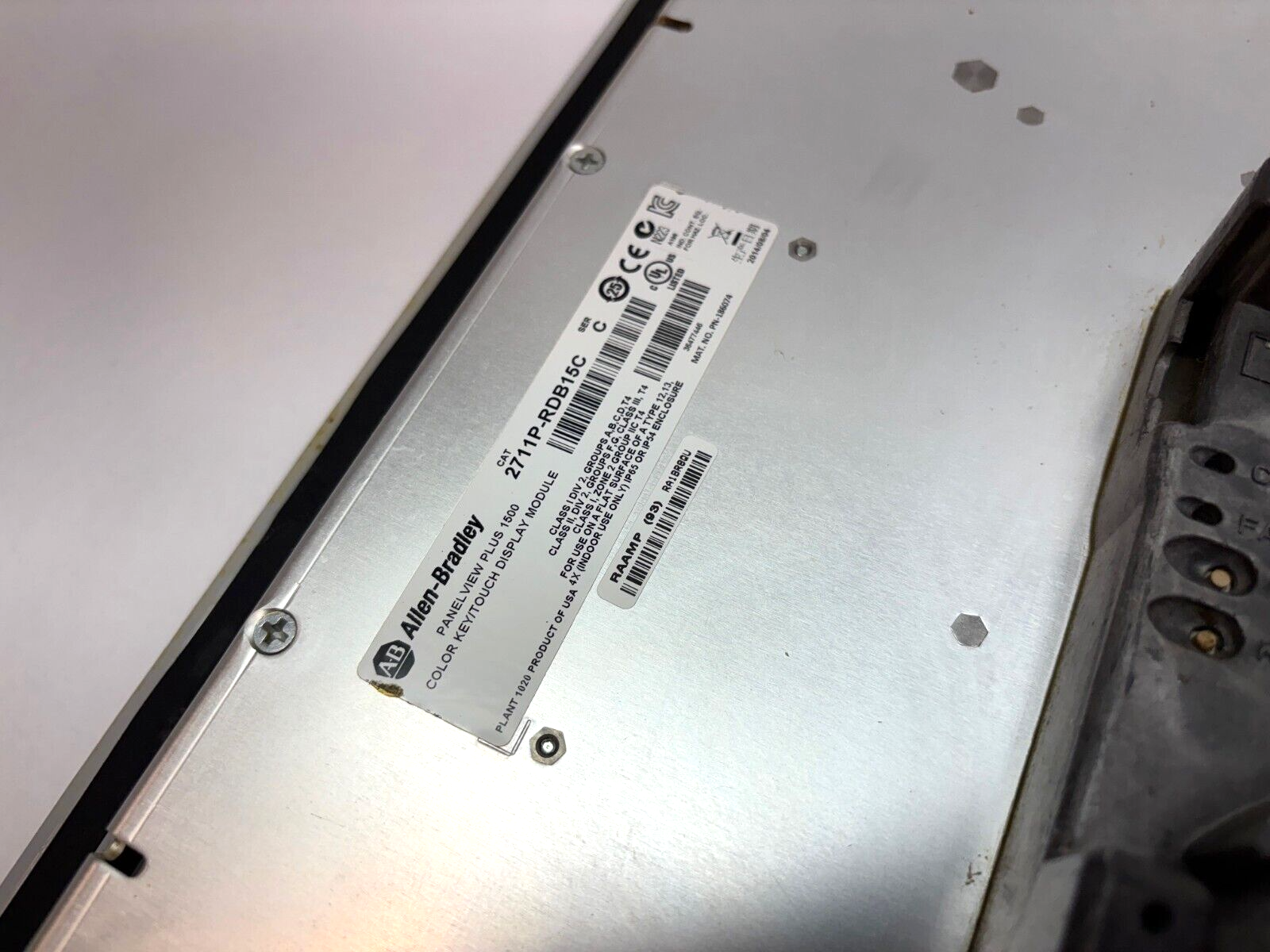 Allen Bradley 2711P-B15C4A9 Ser. A PanelView Plus 1500 HMI Control Terminal - Maverick Industrial Sales