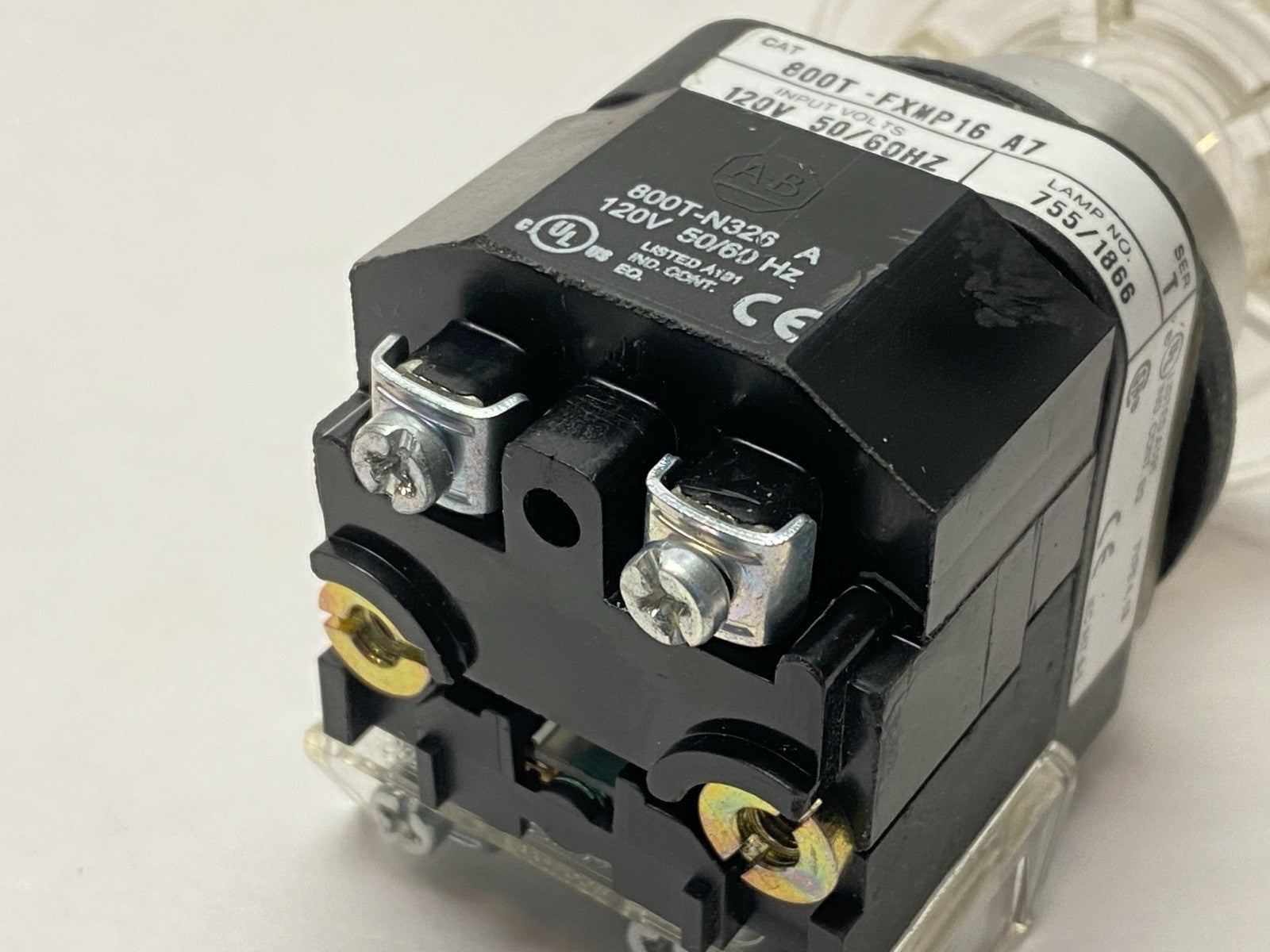 Allen Bradley 800T-FXMP16A7 Ser T Push-Pull Mushroom Button Clear 30mm 120V - Maverick Industrial Sales