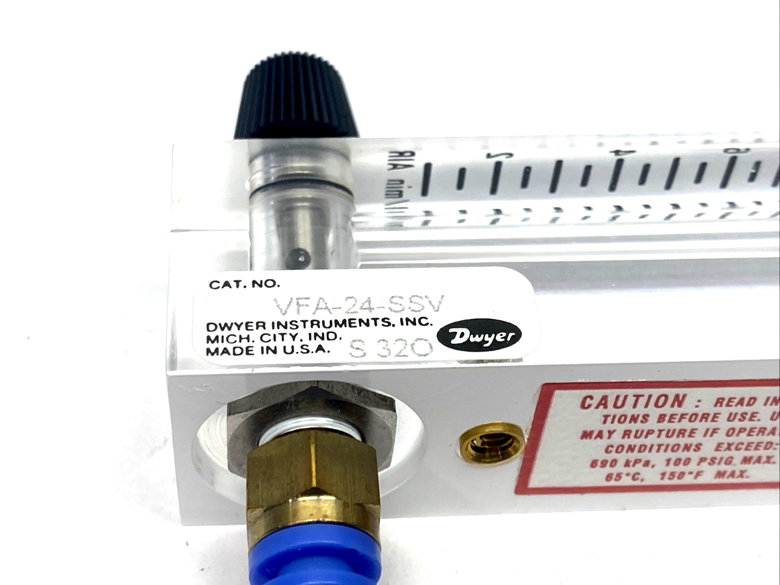 Dwyer VFA-24-SSV Flowmeter 1-10 LPM Air - Maverick Industrial Sales