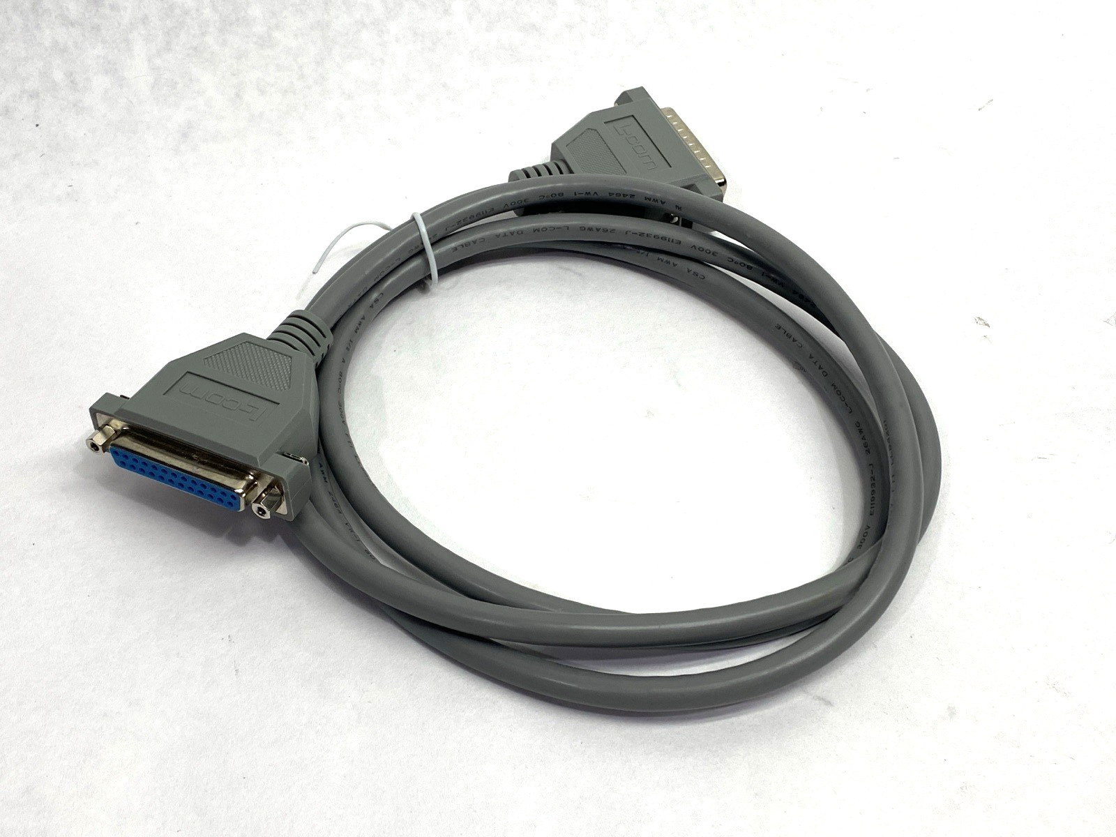 L-Com CSM25MF-5 Economy Molded D-Sub Cable DB25 Male to Female 5ft - Maverick Industrial Sales