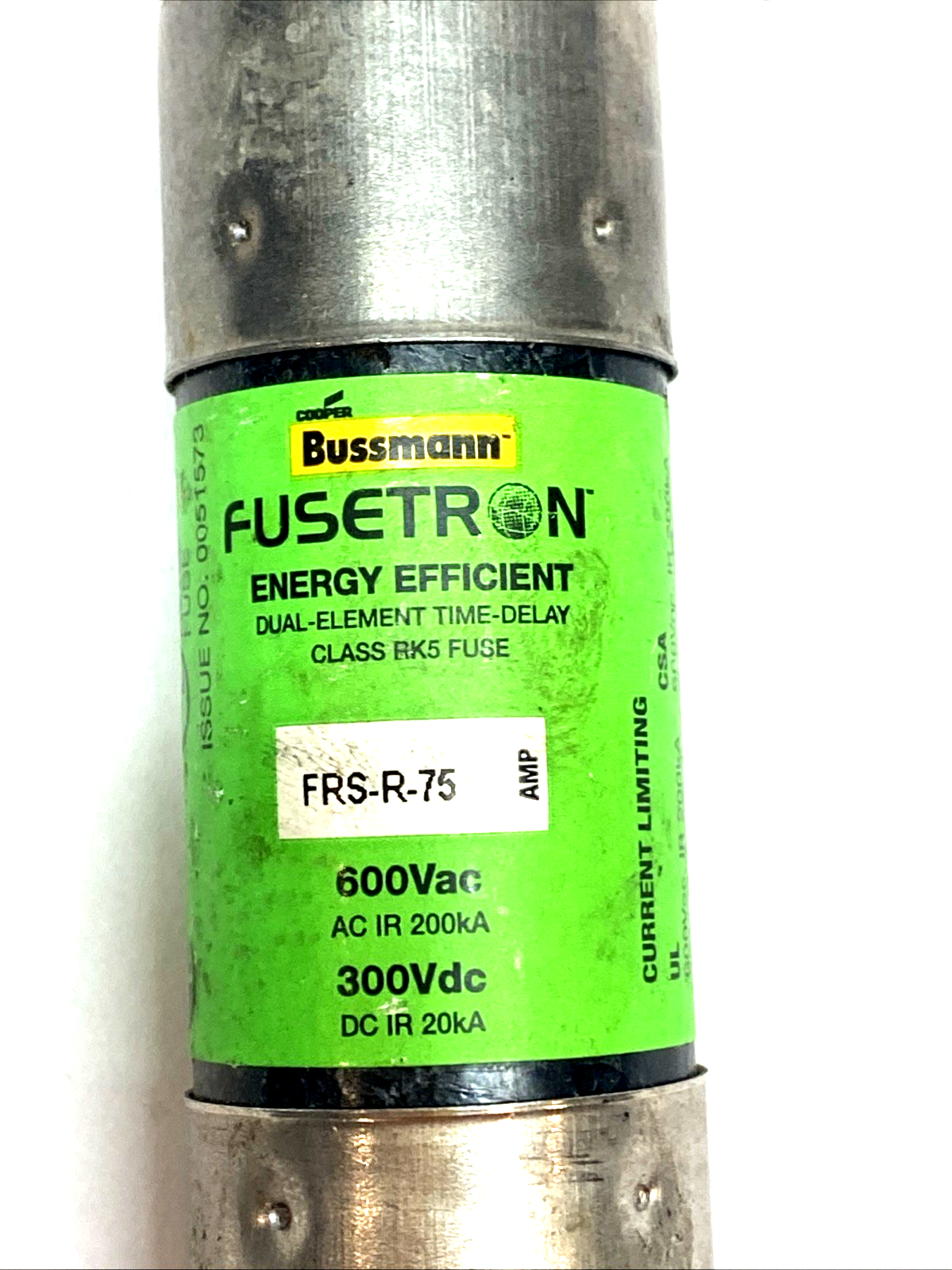 Bussmann FRS-R-75 600V Time Delay Fuse Class RK5 Dual Element - Maverick Industrial Sales