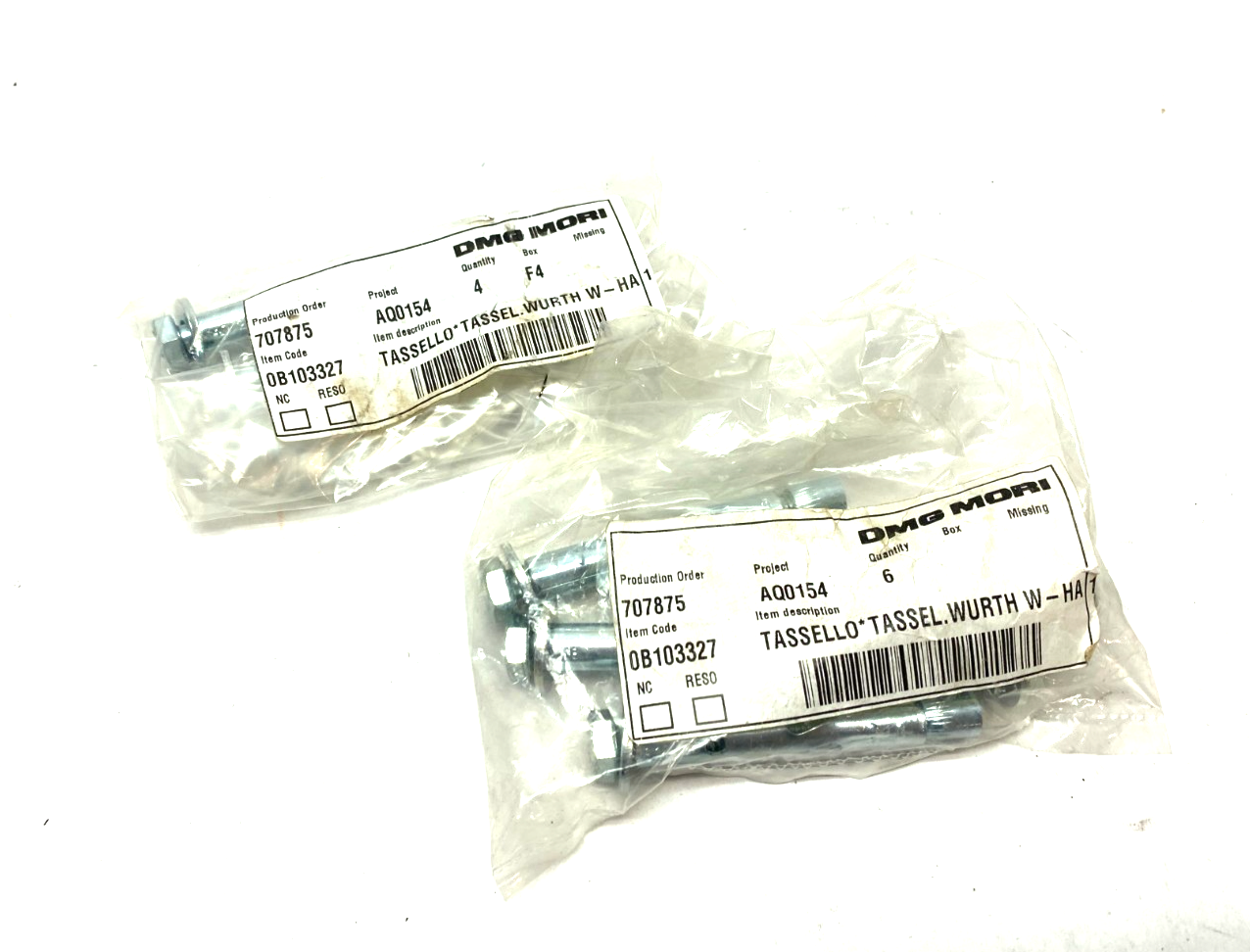 0B103327 | DMG Mori Hardware Screws LOT OF 4 - New - Maverick Industrial Sales